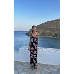 RETREAT SILKY MIDI DRESS BLACK FLOW GIRLS