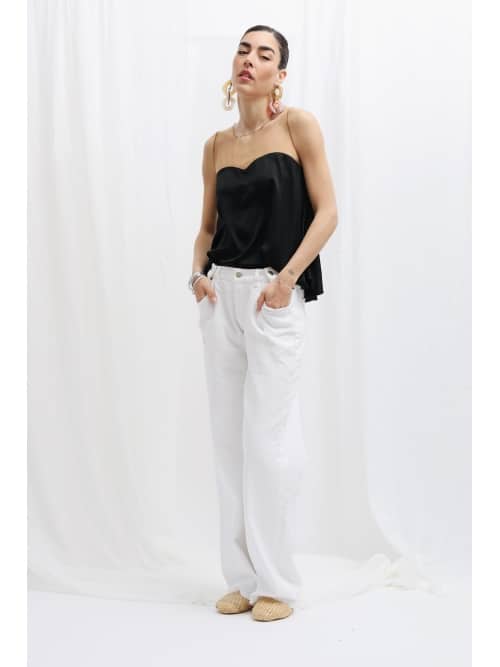LIGHT PEPLO TOP BLACK