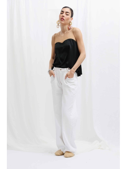 LIGHT PEPLO TOP BLACK