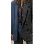SOULMATE BLAZER COLORBLOCK COOL-WOOL BLUE BLACK RAF