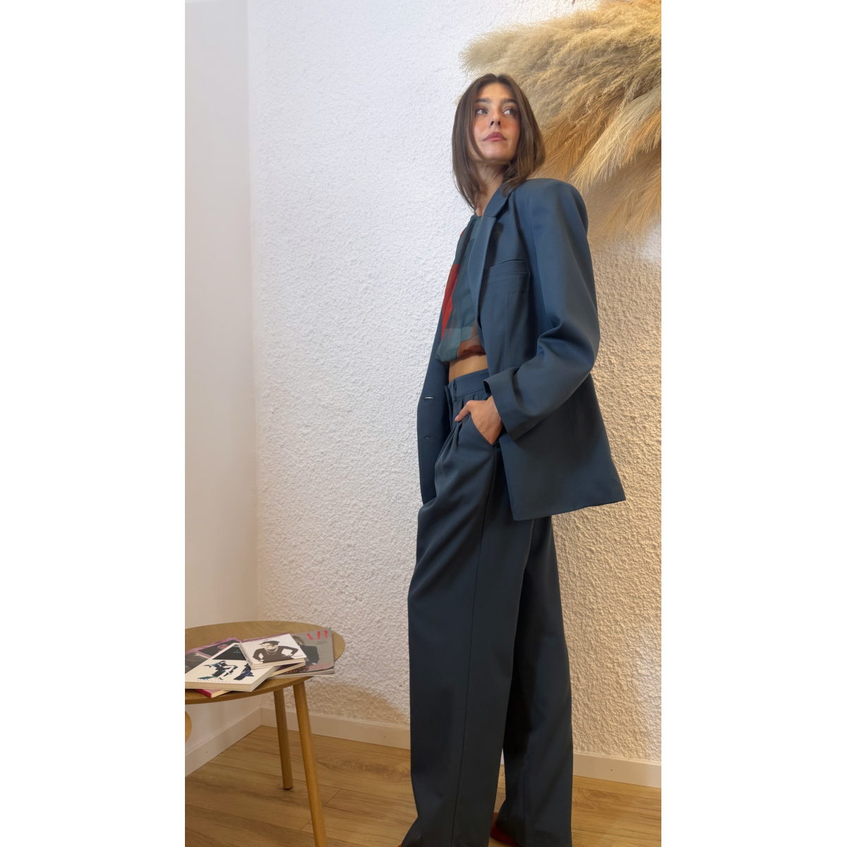 SOULMATE BLAZER COOL-WOOL BLUE RAF