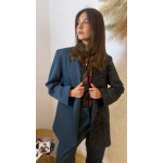 SOULMATE BLAZER COLORBLOCK COOL-WOOL BLUE BLACK RAF