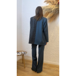 SOULMATE BLAZER COLORBLOCK COOL-WOOL BLUE BLACK RAF