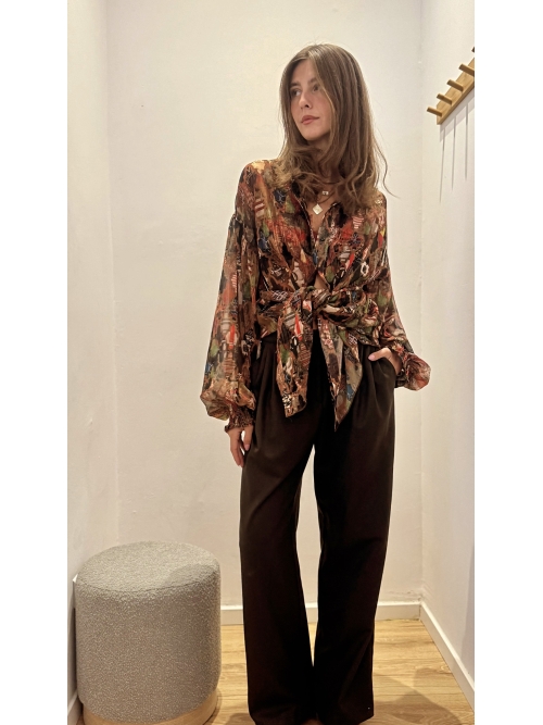 RELATE PANTS COOL-WOOL DARK CHOCOLATE