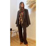 SOULMATE BLAZER COOL-WOOL DARK CHOCOLATE