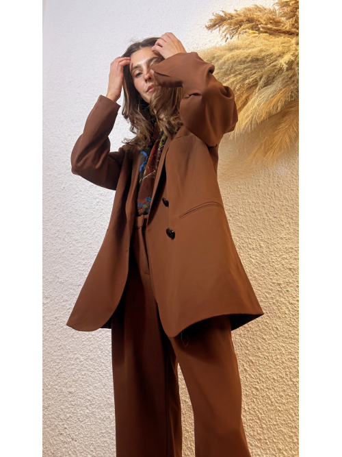 SOULMATE BLAZER COOL-WOOL CARAMEL CAFE