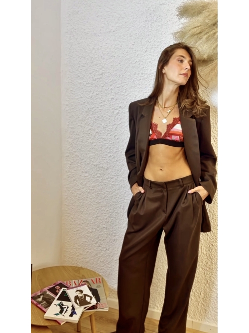 RELATE PANTS COOL-WOOL DARK CHOCOLATE