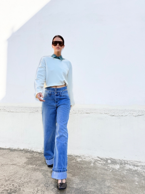 BOUNDLE WIDE LEGS BLUE JEANS