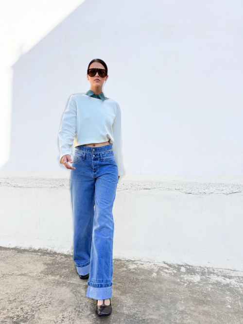 BOUNDLE WIDE LEGS BLUE JEANS
