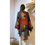 EROS PRINTED TUNIC TOP GIRLS TALK SILK