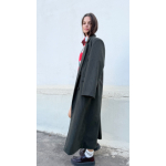 SOUL COAT OUTERWEAR WOOL STRIPED GREY