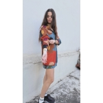 TRANSMEET SWEATSHIRT DRESS PRINTED GIRLS TALK