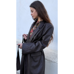 ARTOSPHERE COAT FAUX LEATHER DARK BROWN
