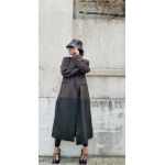 SOUL COAT COLORBLOCK WOOL MOCHA CHOCOLATE/ STRIPED