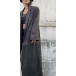 SOUL COAT COLORBLOCK WOOL MOCHA CHOCOLATE/ STRIPED