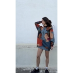 TRANSMEET SWEATSHIRT DRESS PRINTED GIRLS TALK