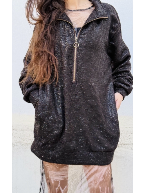 TRANSMEET DRESS SPARKLING BROWN