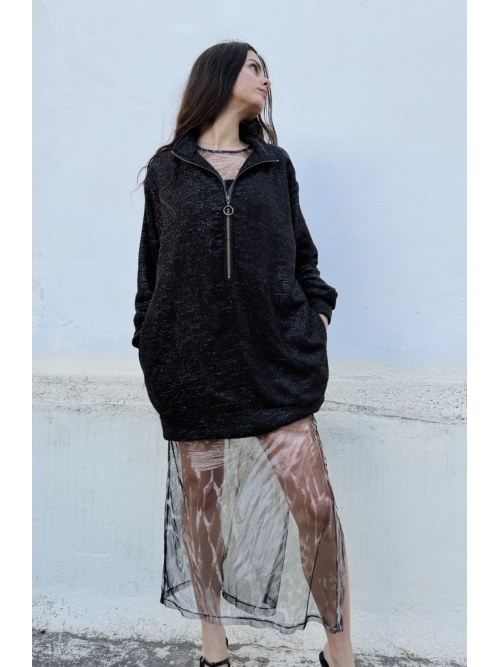 TRANSMEET DRESS SPARKLING BROWN