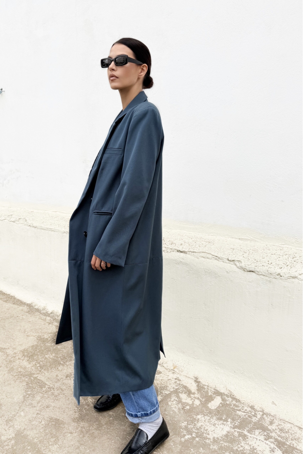 SOUL COAT OUTERWEAR WOOL BLUE RAF