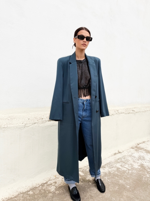 SOUL COAT OUTERWEAR WOOL BLUE RAF