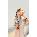 HERMIS SILK MAXI KAFTAN BEIGE-CHASE THE SUN