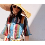 EFFECTO SHIRT VOILE PRINTED STRIPES