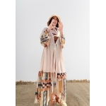 HERMIS SILK MAXI KAFTAN BEIGE-CHASE THE SUN