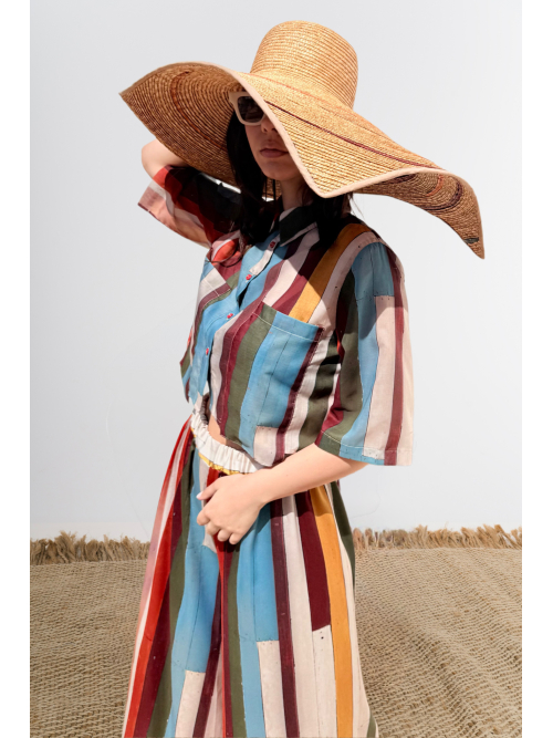 EFFECTO SHIRT VOILE PRINTED STRIPES