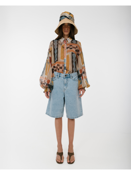 EROS NEW PRINTED TUNIC TOP CHASE THE SUN