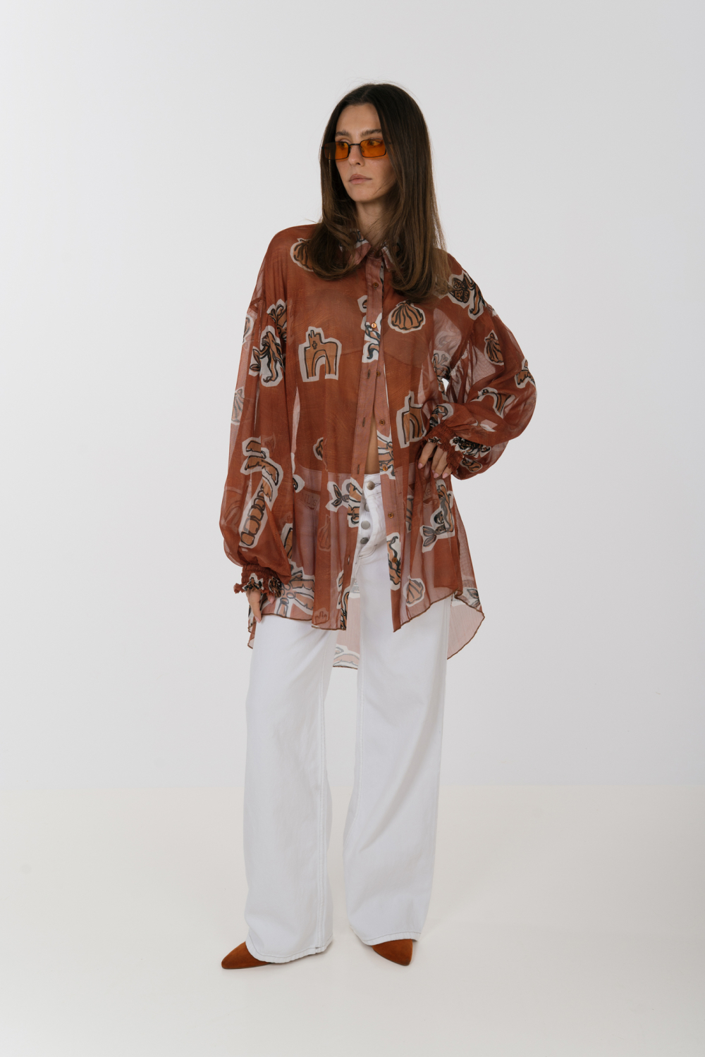 EROS NEW PRINTED TUNIC TOP CANELLE ELEMENTS