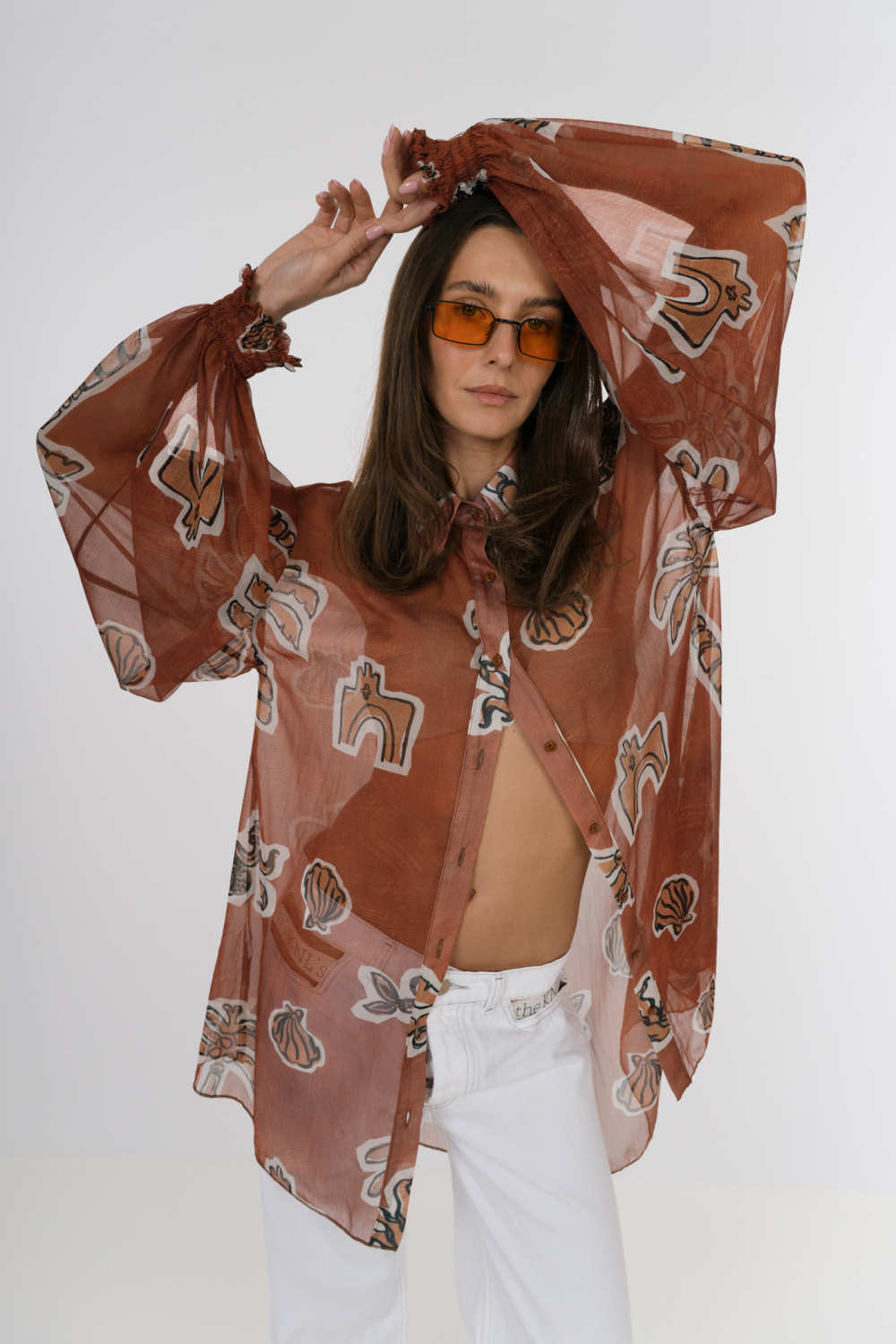 EROS NEW PRINTED TUNIC TOP CANELLE ELEMENTS