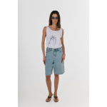 JUNO PALM EMBROIDERED TOP NATURAL WHITE