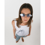 JUNO PALM EMBROIDERED TOP NATURAL WHITE