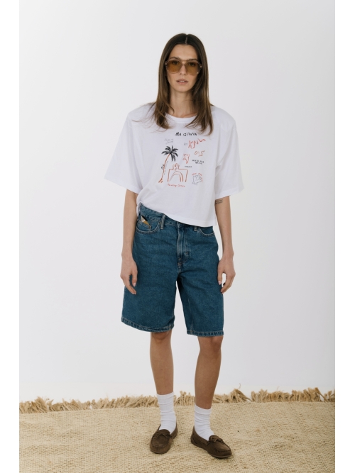 RAW BOXY TOP STORY-PAINTED IN WHITE