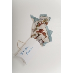 The KNLs HISTORIA SILK SCARF PAINTED PALMART ECRU