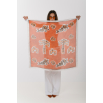 The KNLs HISTORIA SILK SCARF PAINTED CANELLE ELEMENTS