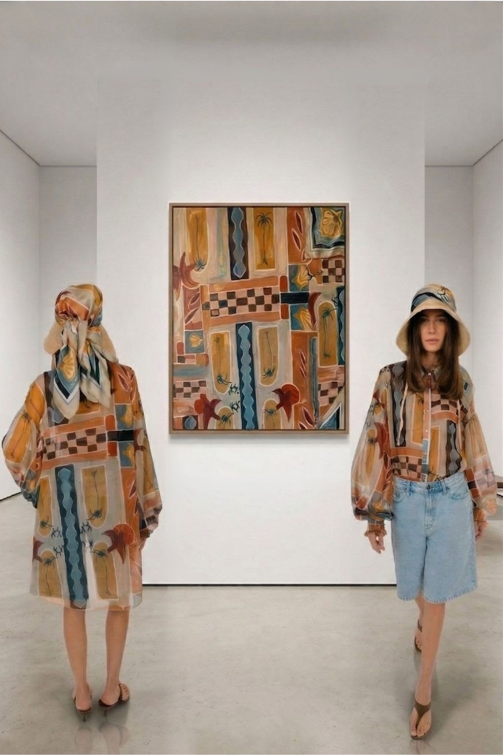 The KNLs HISTORIA SILK SCARF PAINTED CHASE THE SUN