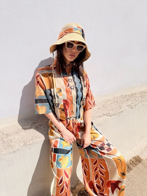 EFFECTO SHIRT VOILE PRINTED CHASE THE SUN
