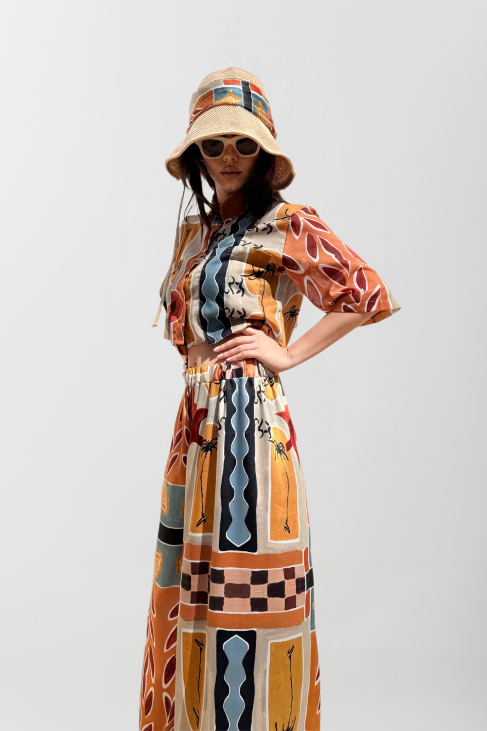 EFFECTO SHIRT VOILE PRINTED CHASE THE SUN