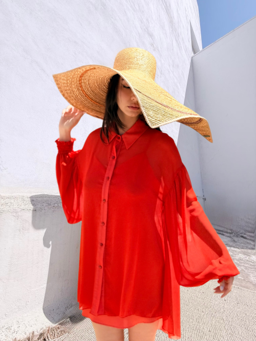 EROS MINIMAL TUNIC TOP ORANGEADE