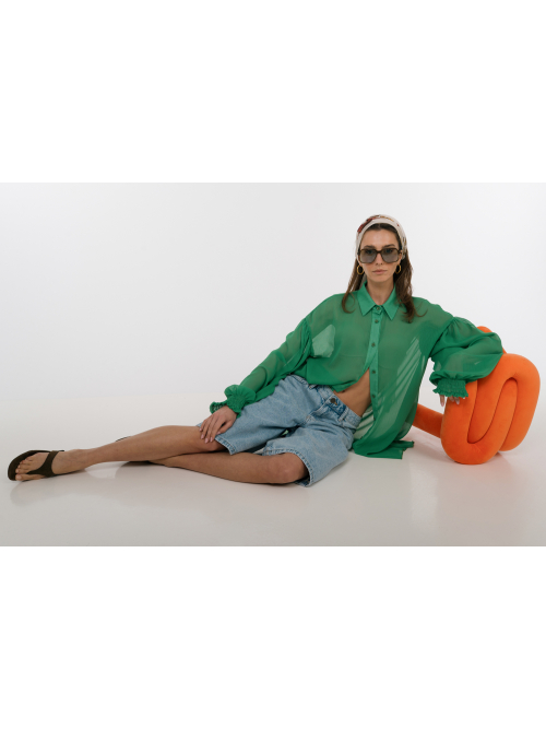 EROS MINIMAL TUNIC TOP GRASS GREEN