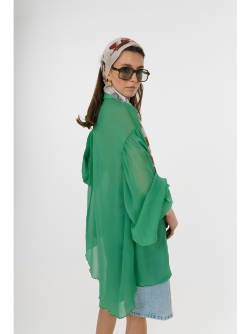 EROS MINIMAL TUNIC TOP GRASS GREEN