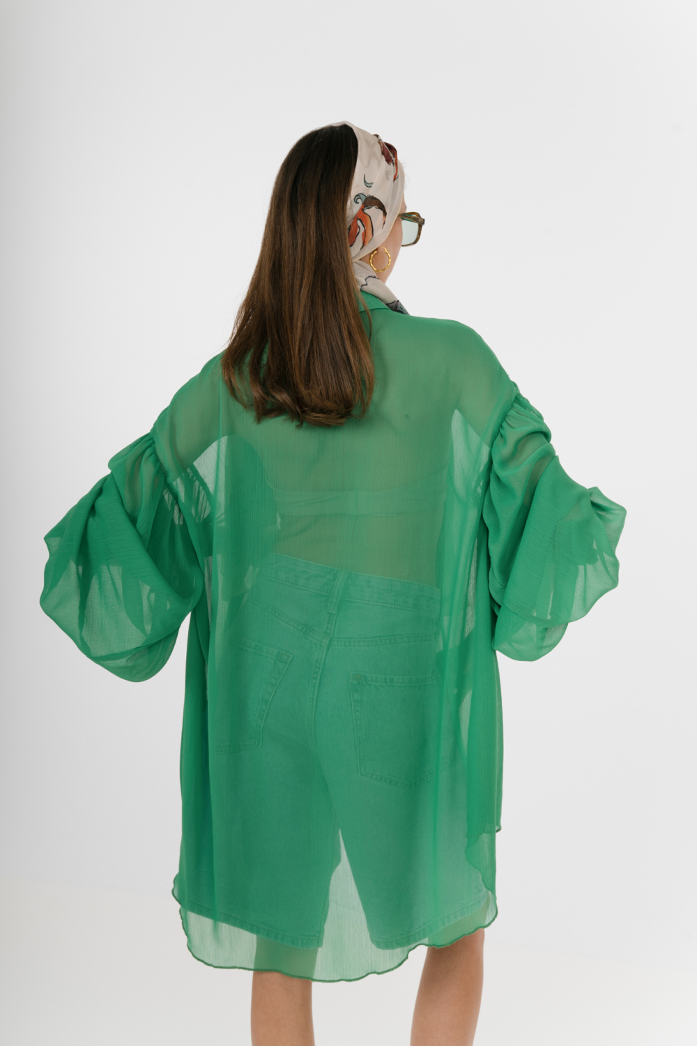 EROS MINIMAL TUNIC TOP GRASS GREEN