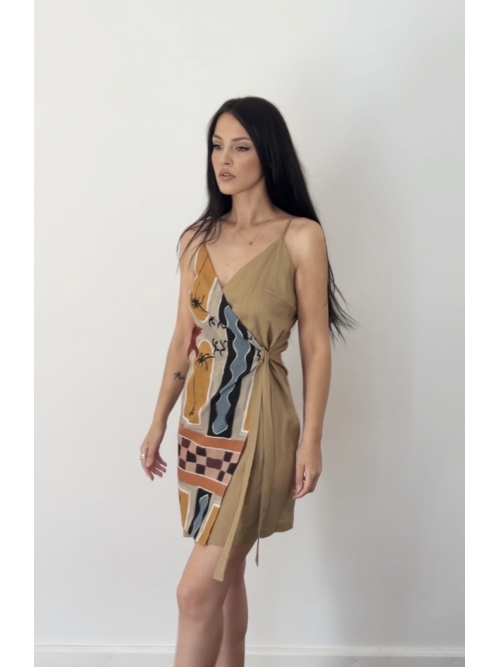 KOKO DRESS BEIGE-CHASE THE SUN