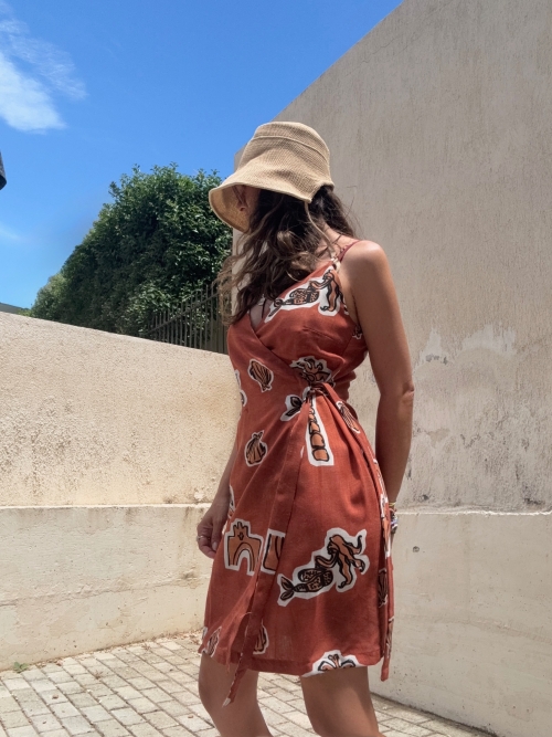 KOKO DRESS PRINTED CANELLE ELEMENTS