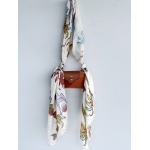ISTORIA SILK SCARF PAINTED PALMART ECRU