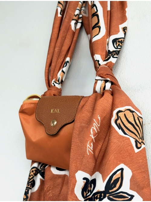 ISTORIA SILK SCARF PAINTED CANELLE ELEMENTS