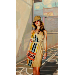 KOKO DRESS PRINTED BEIGE-CHASE THE SUN