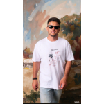 RAW UNISEX T-SHIRT STORY-PAINTED WHITE