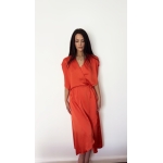 PALMOOR WRAP MIDI DRESS BURNT ORANGE